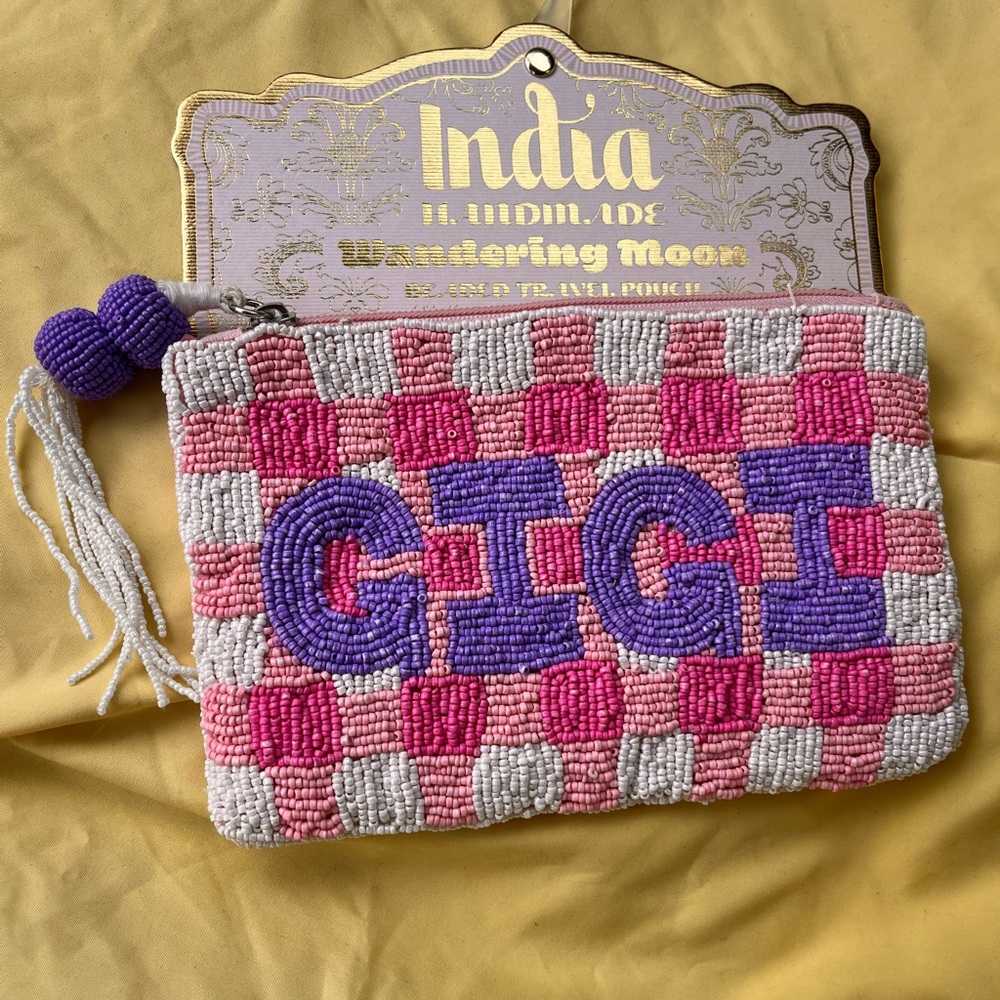 Beaded pouch Gigi made in India